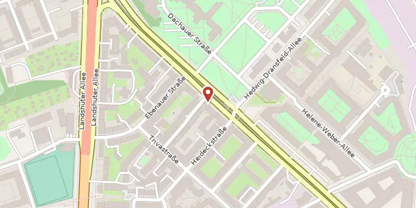 Karte der Umgebung von Dachauer Str. 227, 80637 München