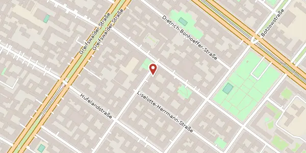 Karte der Umgebung von Esmarchstraße 12, 10407 Berlin