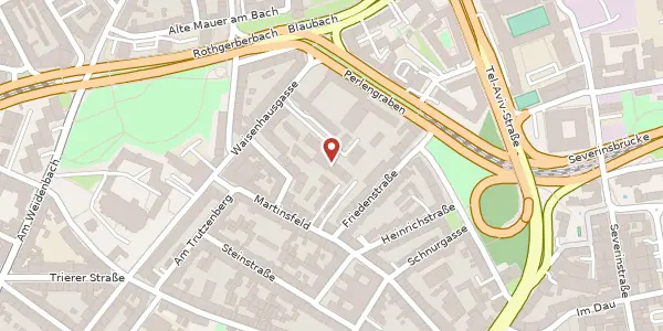 Karte der Umgebung von Waisenhausgasse 9, 50676 Köln