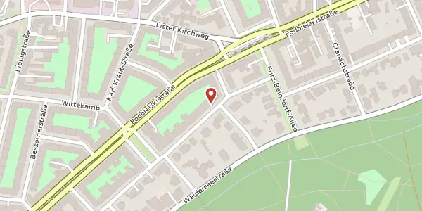 Karte der Umgebung von Richard-Wagner-Straße 25, 30177 Hannover