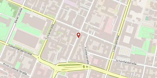 Karte der Umgebung von Amalienstr. 24, 80333 München