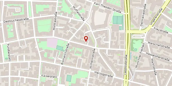 Karte der Umgebung von Clemensstr. 14, 80803 München
