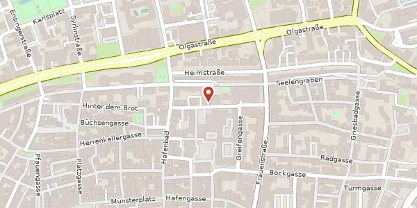 Karte der Umgebung von Rosengasse 13, 89073 Ulm/Donau