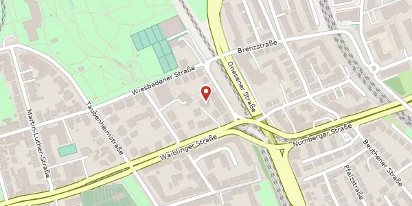 Karte der Umgebung von Dennerstraße 54A, 70372 Stuttgart