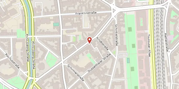 Karte der Umgebung von Bagelstr. 119, 40479 Düsseldorf