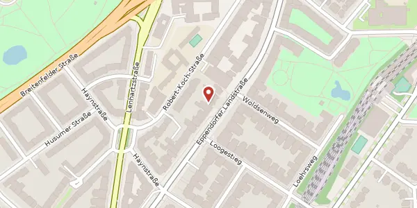 Karte der Umgebung von Eppendorfer Landstr. 33, 20249 Hamburg