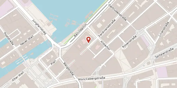 Karte der Umgebung von Hermannstr. 10, 20095 Hamburg