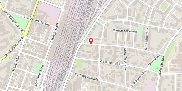 Karte der Umgebung von Hermannstraße 8, 77654 Offenburg