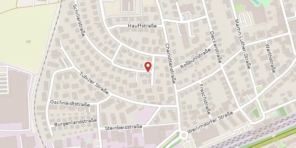 Karte der Umgebung von Schubartstraße 1, 70825 Korntal-Münchingen