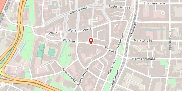Karte der Umgebung von Am Bach 11, 33602 Bielefeld