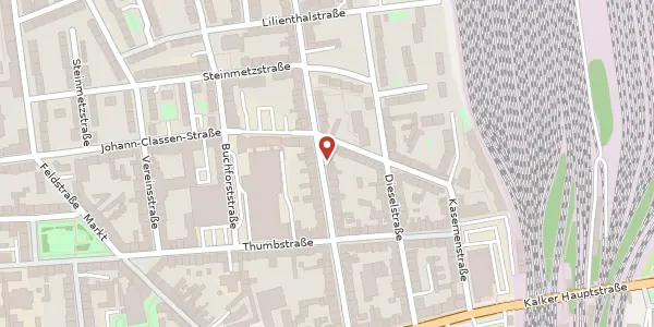 Karte der Umgebung von Eythstr. 40, 51103 Köln