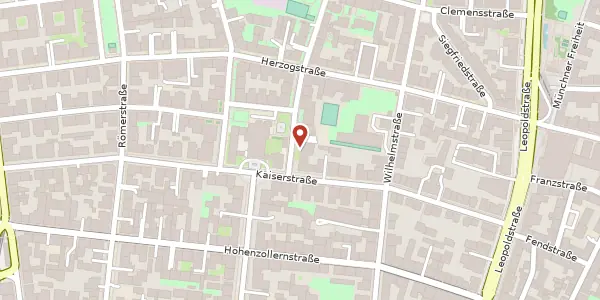 Karte der Umgebung von Kaiserplatz 2, 80803 München