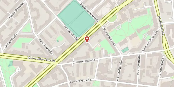 Karte der Umgebung von Max-Brauer-Allee 116, 22765 Hamburg