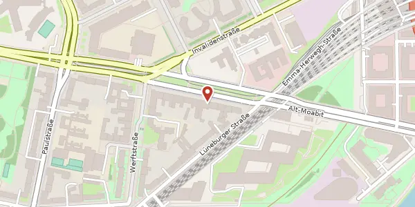Karte der Umgebung von Alt-Moabit 134, 10557 Berlin