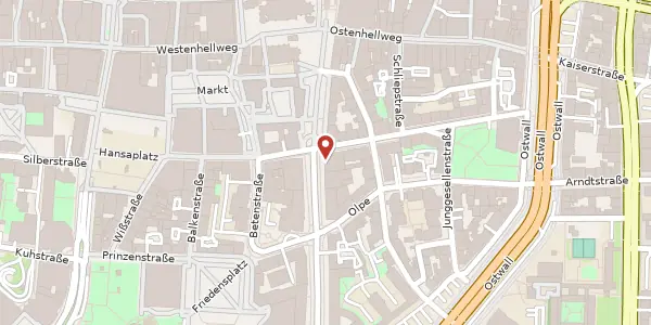 Karte der Umgebung von Kleppingstr. 20, 44135 Dortmund