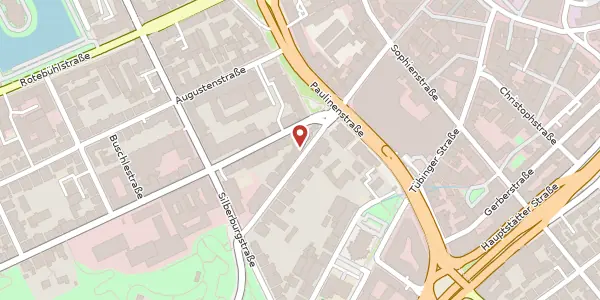 Karte der Umgebung von Marienstraße 42, 70178 Stuttgart