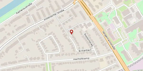 Karte der Umgebung von Birkenhain 16, 22297 Hamburg