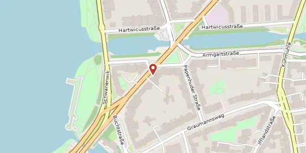 Karte der Umgebung von Mundsburger Damm 16, 22087 Hamburg