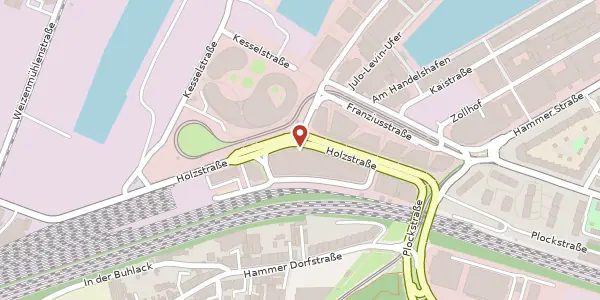 Karte der Umgebung von Holzstr. 6, 40221 Düsseldorf