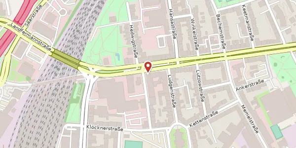 Karte der Umgebung von Mülheimer Str. 50, 47057 Duisburg