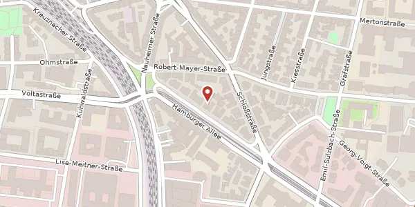 Karte der Umgebung von Hamburger Allee 56, 60486 Frankfurt