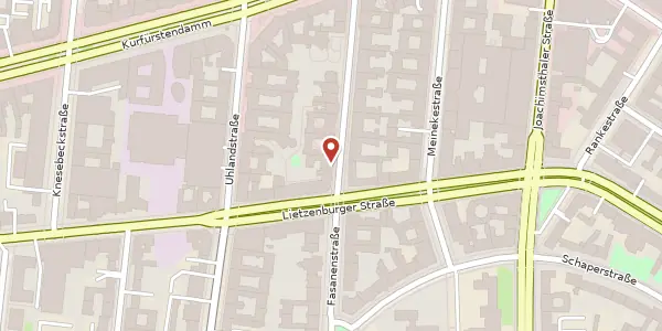 Karte der Umgebung von Fasanenstraße 30, 10719 Berlin