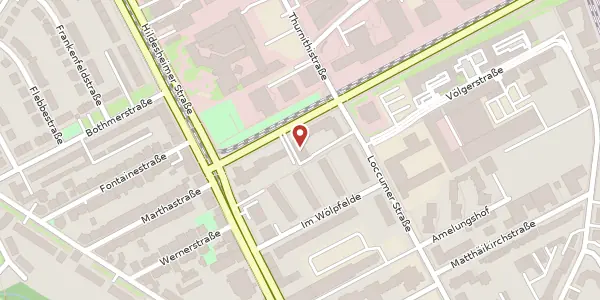Karte der Umgebung von Loccumer Straße 55, 30519 Hannover