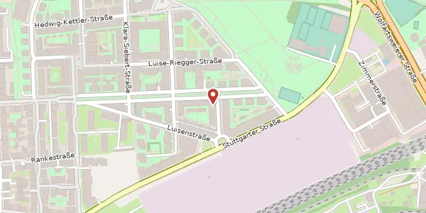 Karte der Umgebung von Amalie-Baader-Straße 3, 76137 Karlsruhe