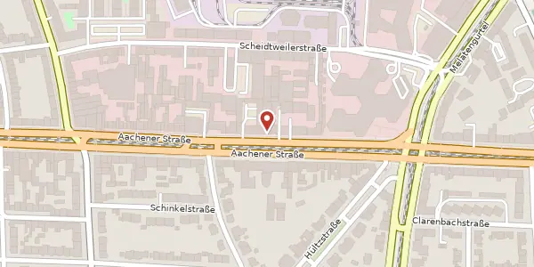 Karte der Umgebung von Aachener Str. 312, 50933 Köln