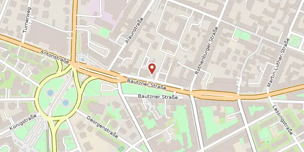 Karte der Umgebung von Bautzner Straße 17, 01099 Dresden