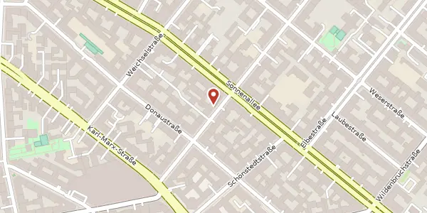 Karte der Umgebung von Fuldastraße 54, 12043 Berlin