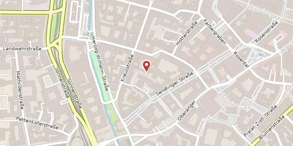 Karte der Umgebung von Kreuzstr. 3 b, 80331 München