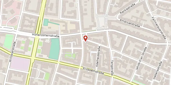 Karte der Umgebung von Bauerstr. 37, 80796 München