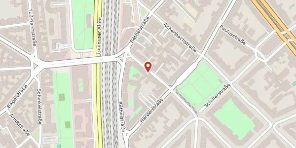 Karte der Umgebung von Humboldtstr. 86, 40237 Düsseldorf