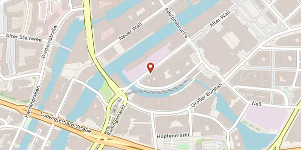 Karte der Umgebung von Alter Wall 65, 20457 Hamburg