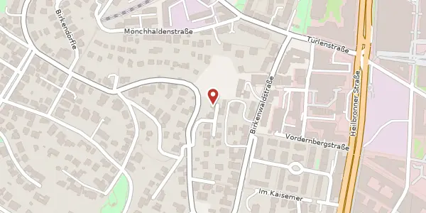 Karte der Umgebung von Hangleiterstraße 3, 70191 Stuttgart
