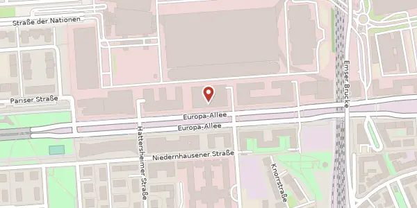 Karte der Umgebung von Europa-Allee 78-84, 60486 Frankfurt