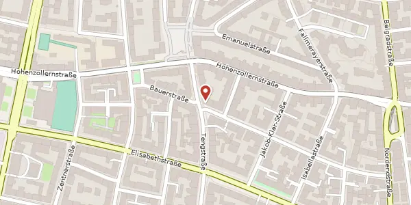 Karte der Umgebung von Bauerstr. 36, 80796 München