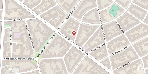 Karte der Umgebung von Uhlandstraße 2, 06114 Halle (Saale)
