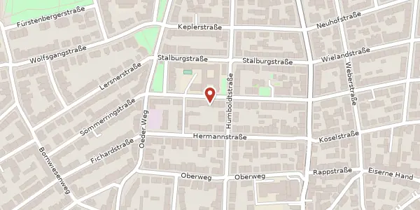 Karte der Umgebung von Adlerflychtstr. 27, 60318 Frankfurt