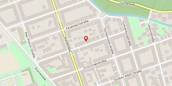 Karte der Umgebung von Fregestraße 27, 04105 Leipzig