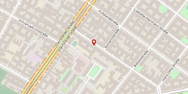 Karte der Umgebung von Käthe-Niederkirchner-Straße 6, 10407 Berlin