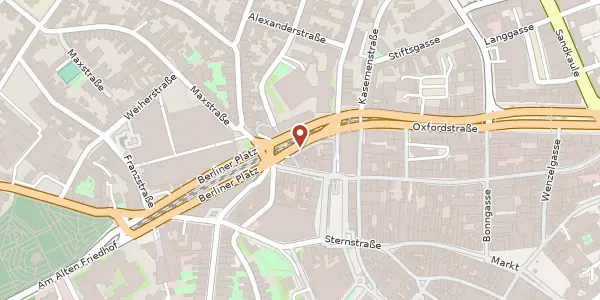 Karte der Umgebung von Sterntorhaus / Oxfordstr. 21, 53111 Bonn