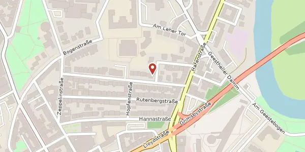 Karte der Umgebung von Kurfürstenstr. 16, 27568 Bremerhaven