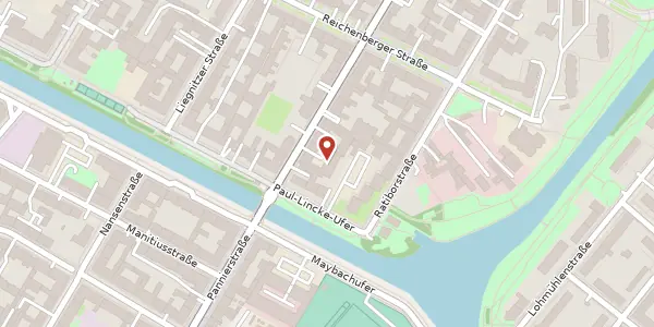 Karte der Umgebung von Glogauer Straße 19, 10999 Berlin
