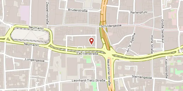 Karte der Umgebung von Cäcilienstraße 30, 50667 Köln