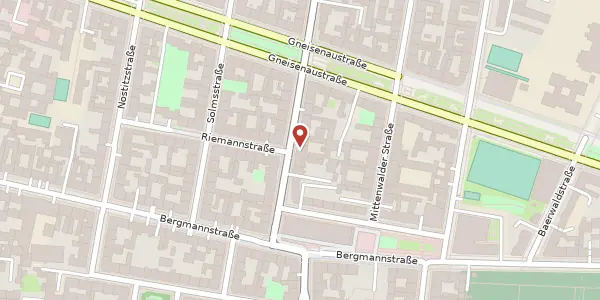 Karte der Umgebung von Zossener Straße 32, 10961 Berlin