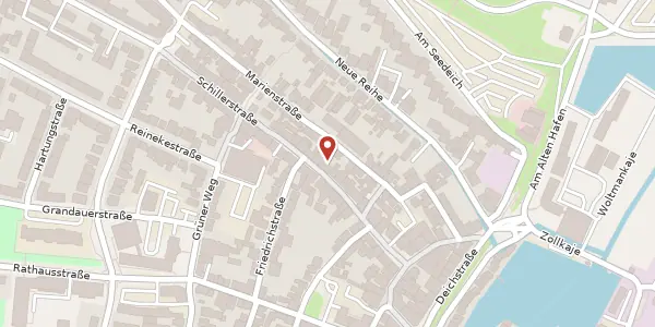 Karte der Umgebung von Schillerstraße 24, 27472 Cuxhaven