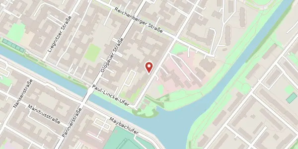Karte der Umgebung von Ratiborstraße 13, 10999 Berlin