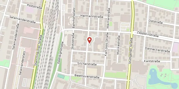 Karte der Umgebung von Friedrichstraße 53, 70806 Kornwestheim